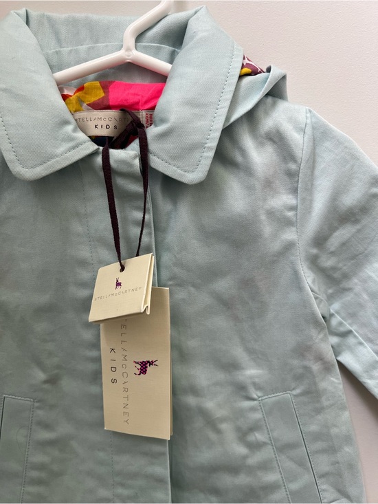 Stella McCartney Kids Other - Stella McCartney Kids Light Mint Hooded Cotton Jacket
